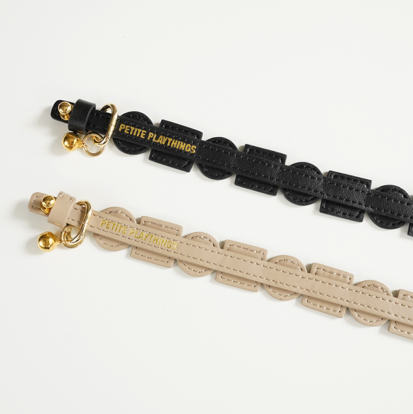 Geometric Leather Pet Collar – Elevate Your Pet's Style with Eco-Friendly Elegance