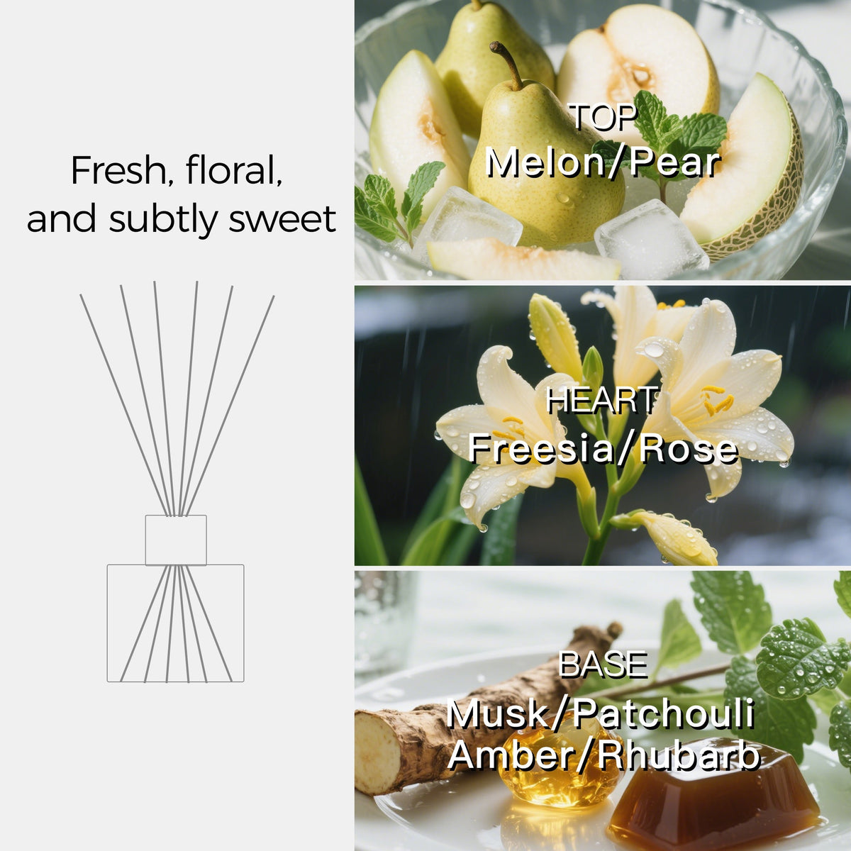 Pear & Freesia Scented Reed Diffuser
